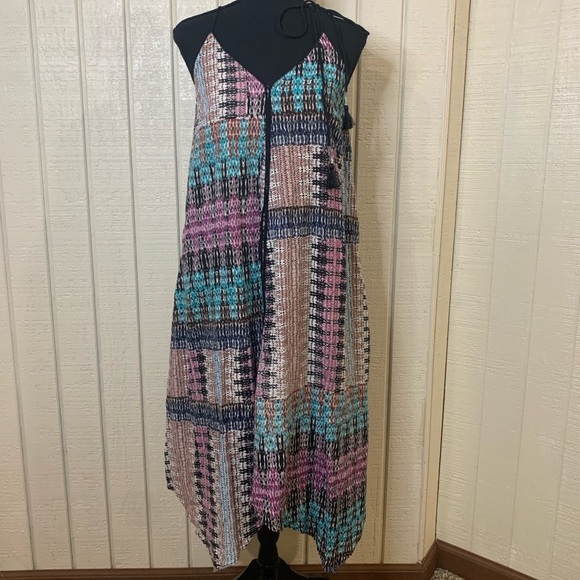 Anthropologie Akemi + Kin Riviera Asymmetrical Hem Midi Dress, size small. - Picture 1 of 5